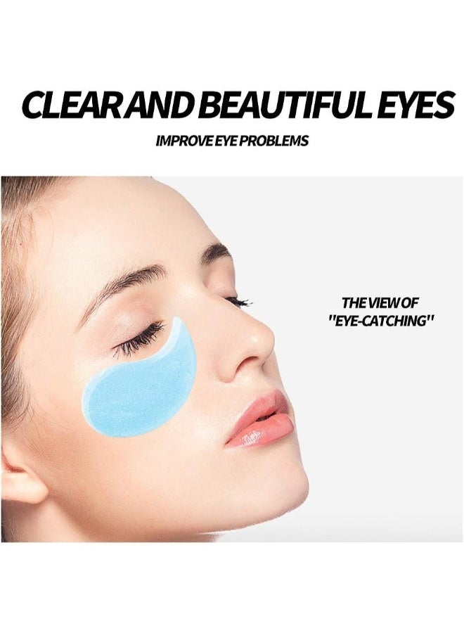 فايانكو 10 Pairs Eye Mask Under Eye Mask Anti Aging Eye Patches for Puffy Wrinkles Eyes Moisturizing and Reducing Dark Circles Eye Treatment Skin Care Eye Mask Patches Crystal Eye Sleeping Mask Collagen - Image 5